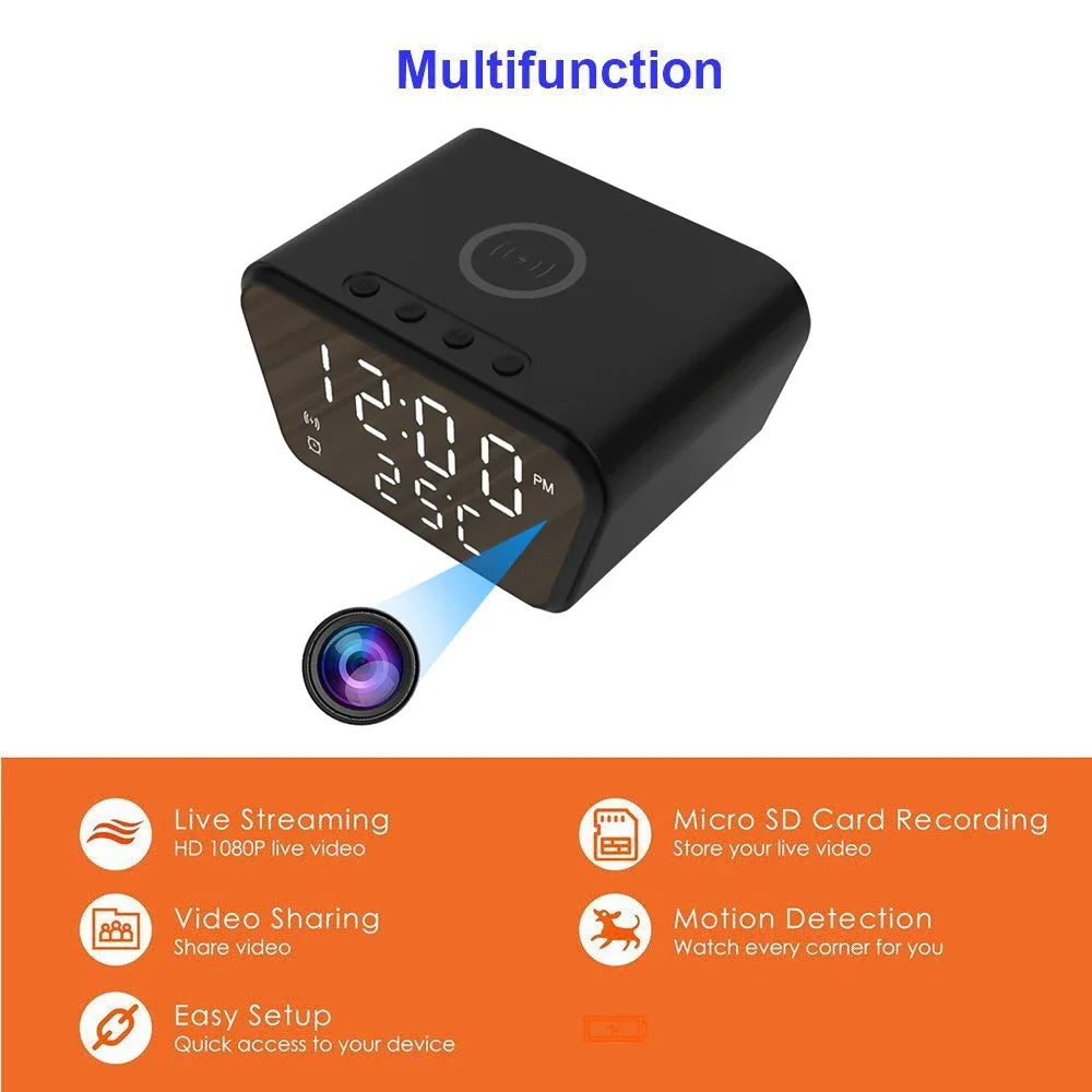 Multifunctional LCD Screen Digital Alarm Clock Camera