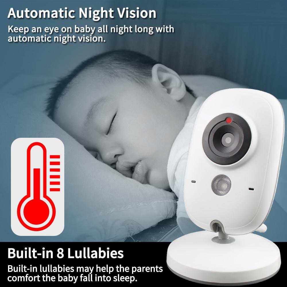 3.2" Wireless Video Baby Monitor Temperature Monitoring - SpyTechStop