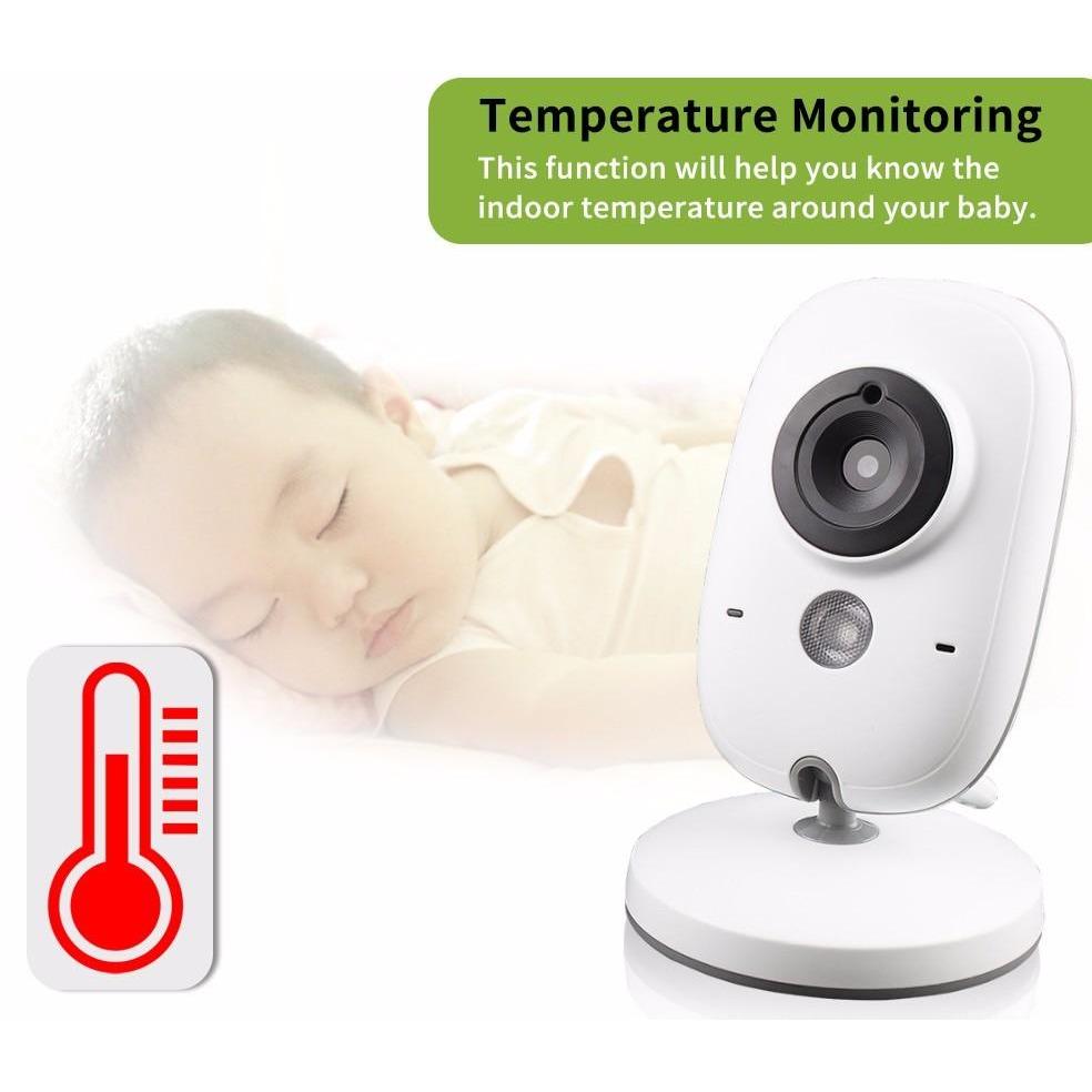3.2" Wireless Video Baby Monitor Temperature Monitoring - SpyTechStop