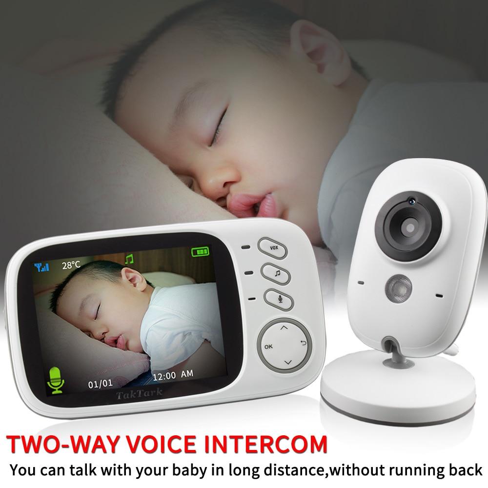 3.2" Wireless Video Baby Monitor Temperature Monitoring - SpyTechStop